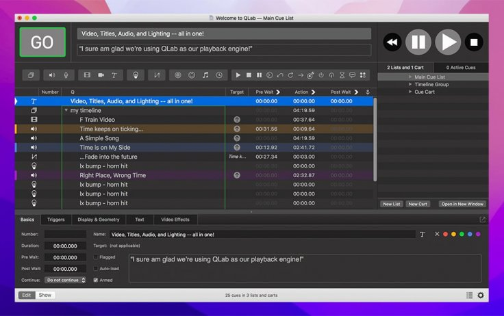 QLab Pro for Mac v5.2.4 破解版 优秀的舞台声音灯光控制工具下载
