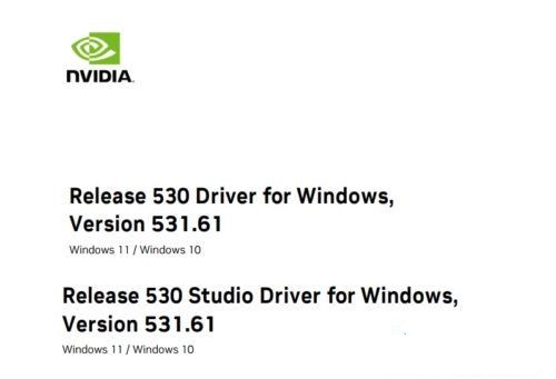 NVIDIA显卡驱动 V531.61 官方版