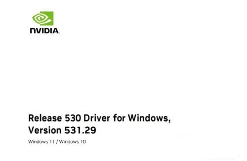 NVIDIA显卡驱动 V531.29 WHQL版