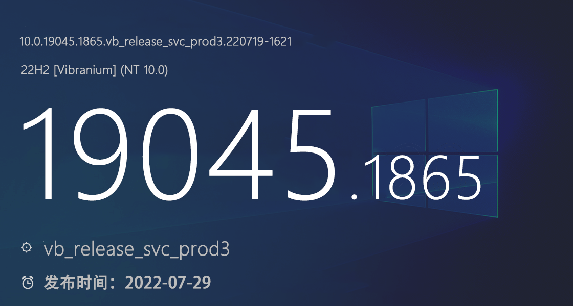 Win10 22H2 19045.1865原版iso镜像 V2022