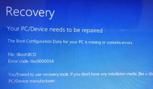 Win10开机出现recovery的解决方法