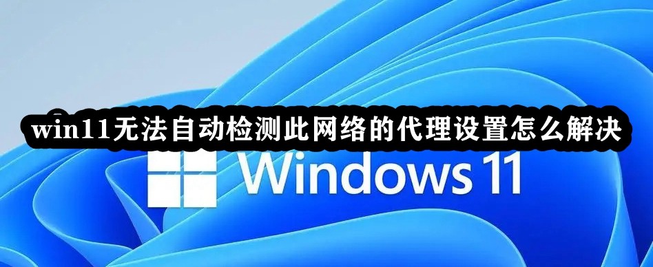 Win11无法自动检测此网络的代理设置怎么解决？