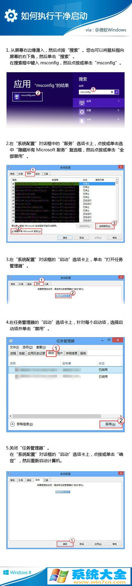 Windows 8怎么样执行干净启动