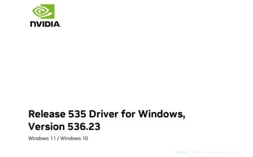 NVIDIA显卡驱动 V536.23 官方版