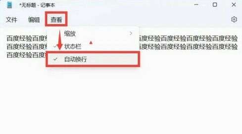 win11记事本设置自动换行的方法步骤
