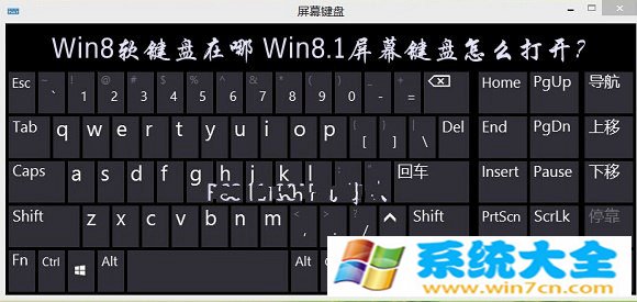 Win8软键盘在哪 Win8.1屏幕键盘怎么打开的办法