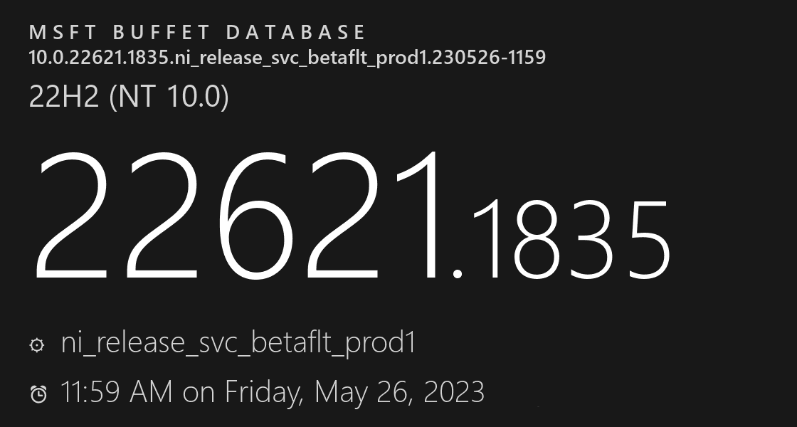 微软发布Win11 22621.1835/22631.1835（KB5027305）更新！