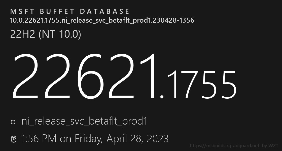 微软宣布Windows 11 Insider Preview Build 22621.1755/22624.1755(KB5026438)推送了！