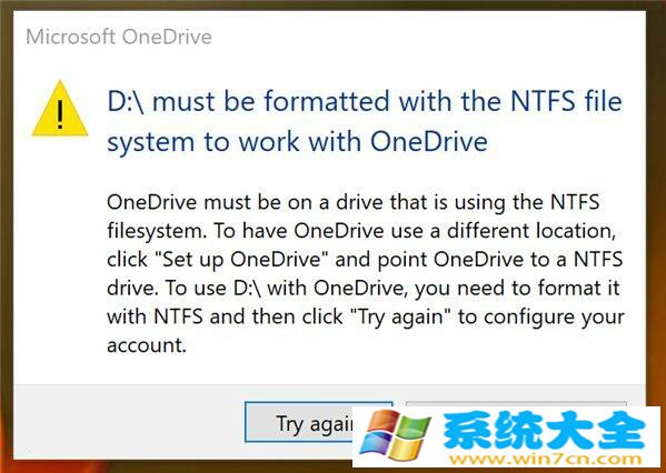 Win10 OneDrive未通知封杀FAT32,微软回应“同步出现警