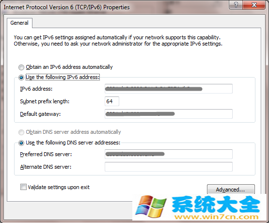 Windows 7环境怎么样进行IPv6配置