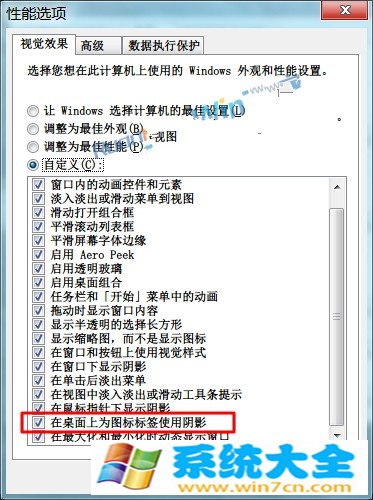 Win7怎么样取消桌面图标虚线框的办法