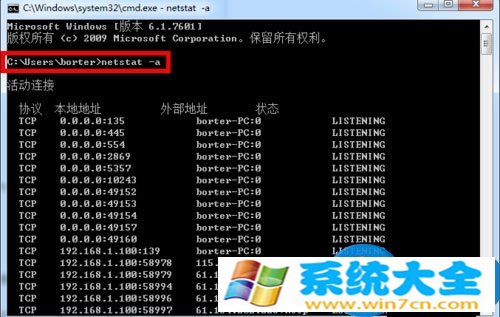 win7系统如何使用dos命令查看端口号 Win7系统在D