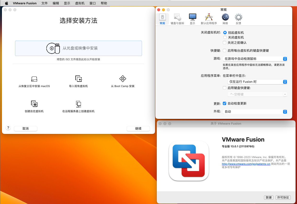 VMware Fusion Pro v13.0.1 Build 21139760 多语言中文注册版