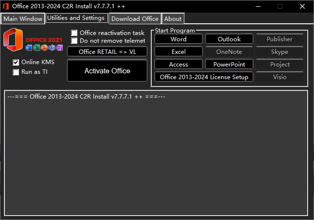 Office 2013-2024 C2R Install v7.7.7.2 正式版 - Office 自定义组件安装工具(支持2013/2016/2019/2021/2024)