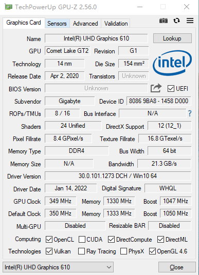 GPU-Z v2.56.0 正式版 - 显卡检测工具