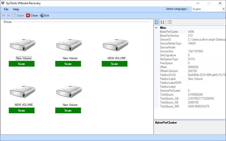 SysTools VMware Recovery v9.0.0 注册版 - VMDK文件数据恢复