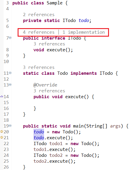 Java 编辑器支持 Code Minings 功能