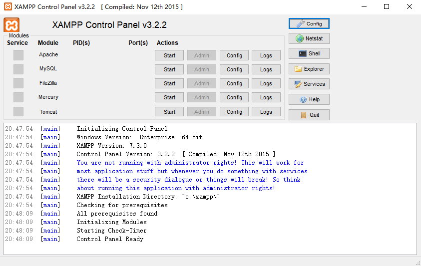 XAMPP with PHP 7.3.0, 7.2.13, 7.1.25, 7.0.33 & 5.6.39 发布