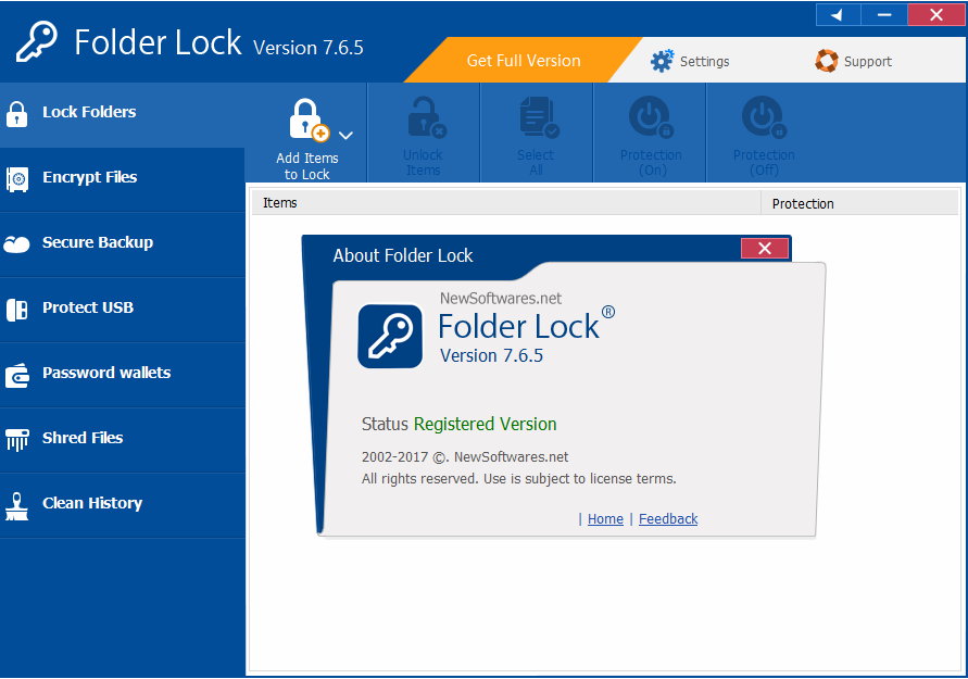 Folder Lock v7.6.5 注册版附注册码-私密文件和设备加密