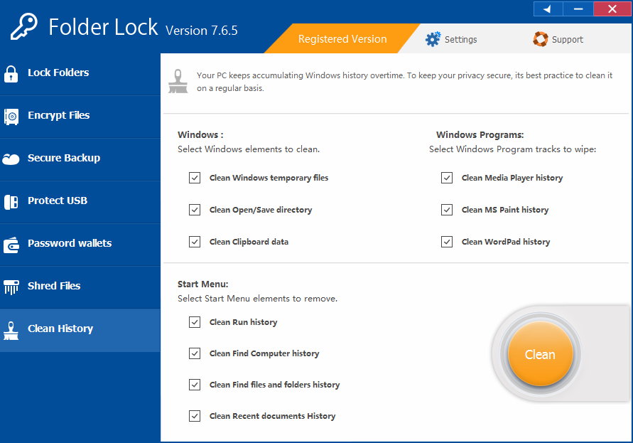 Folder Lock v7.6.5 注册版附注册码-私密文件和设备加密