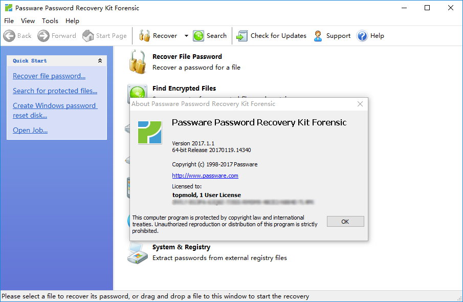Passware Kit Forensic 2017.1.1 x86/x64注册版附注册码-密码恢复