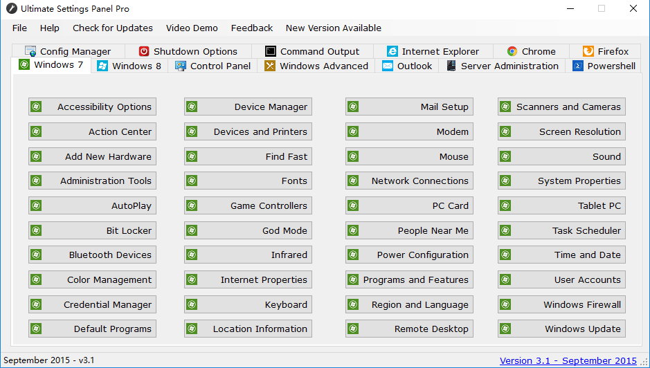 Ultimate Settings Panel 5.0/Pro 3.1注册版-系统设置终极工具包