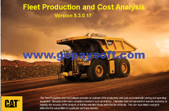 Caterpillar Fleet Production and Cost Analysis Software v5.3.0.17破解版下载