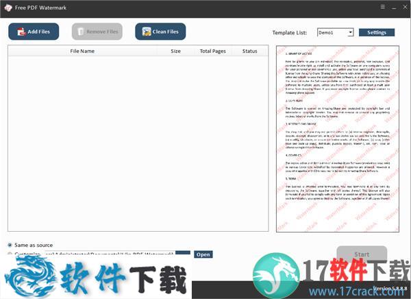 Free PDF Watermark(PDF水印添加工具) v5.8破解版下载