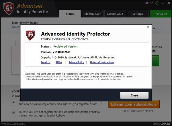 Advanced Identity Protector软件下载_Advanced Identity Protector中文破解版2.1.1