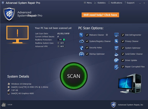 系统清理修复工具软件下载_Advanced System Repair Pro破解版1.9.3.8