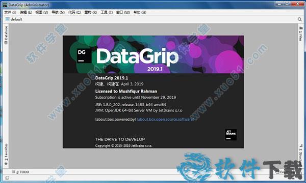 JetBrains DataGrip v2019.1中文破解版(附安装教程)下载