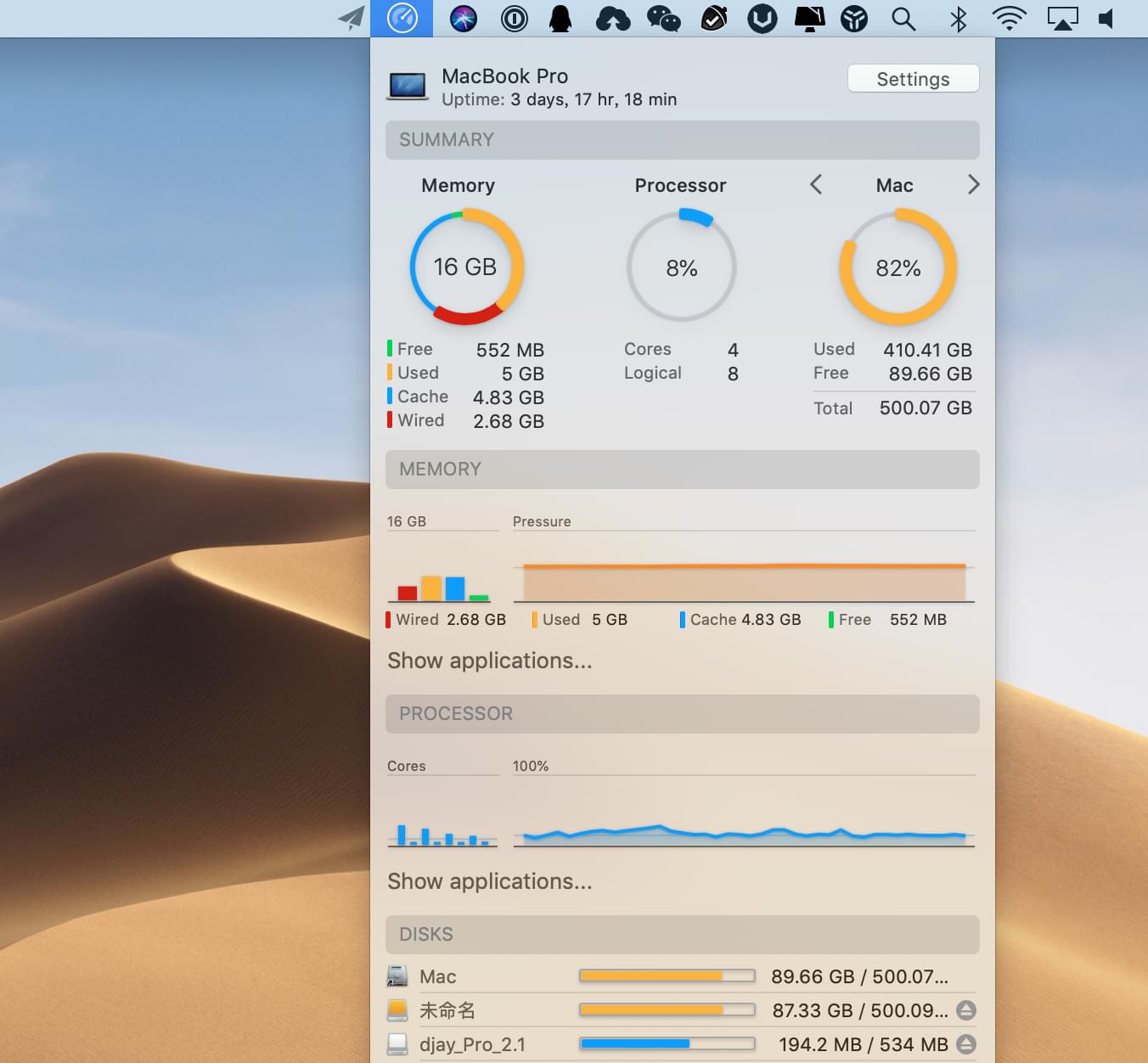 iStatistica Pro 5.2 高颜值的mac系统监控工具下载