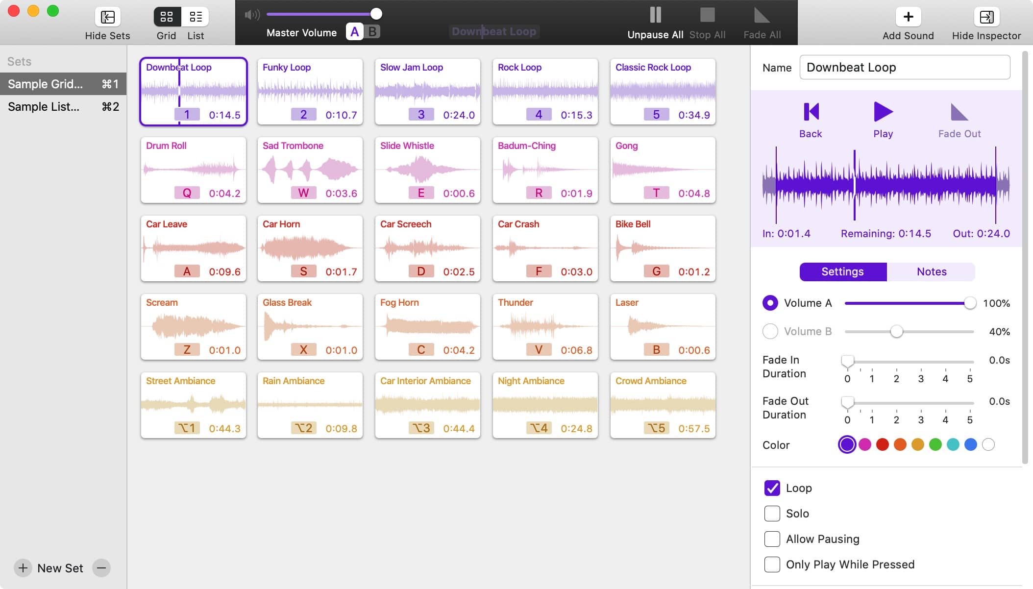 Farrago 2.0.6 mac现场多音频播放工具下载