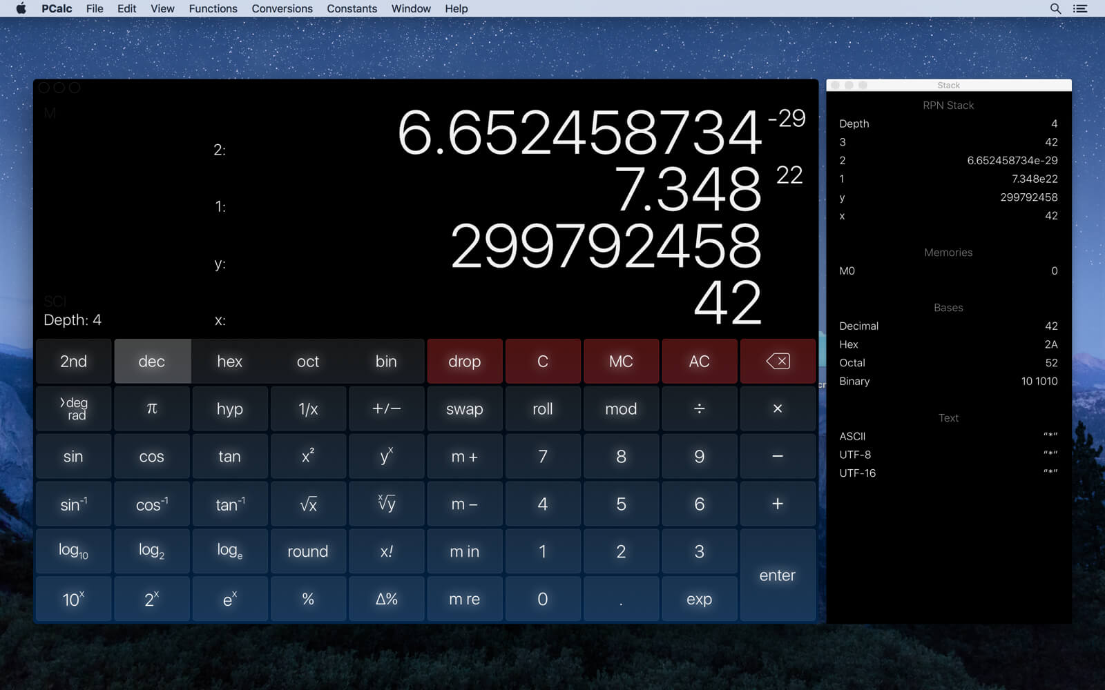 PCalc 4.10.8 mac破解版 最强mac科学计算器下载