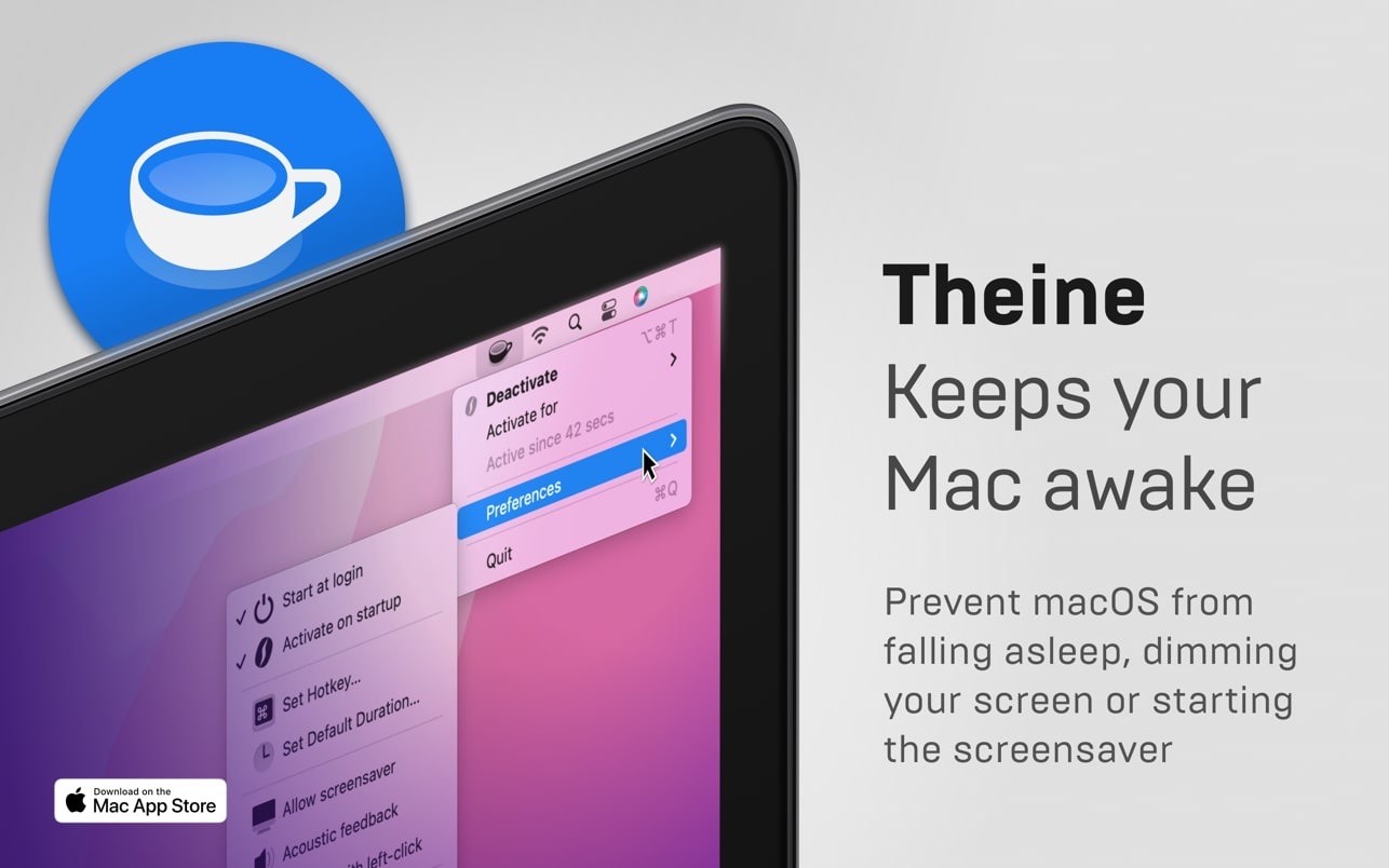 Theine 3.6 macOS 防止系统休眠的小工具下载