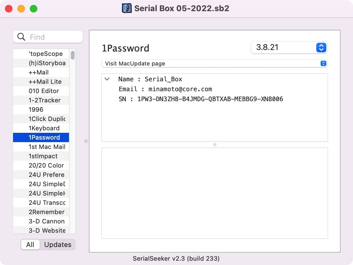 Serial Box for mac 05.2022 mac软件序列号大全下载