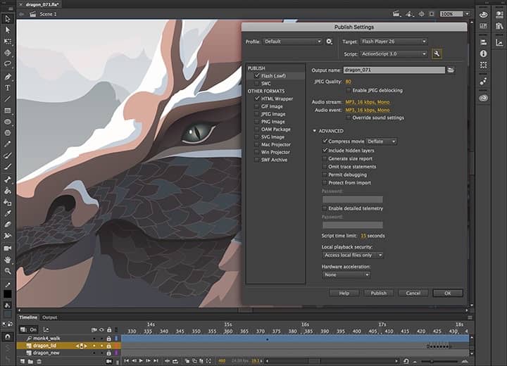 Adobe Animate 2021 发布到多种平台 