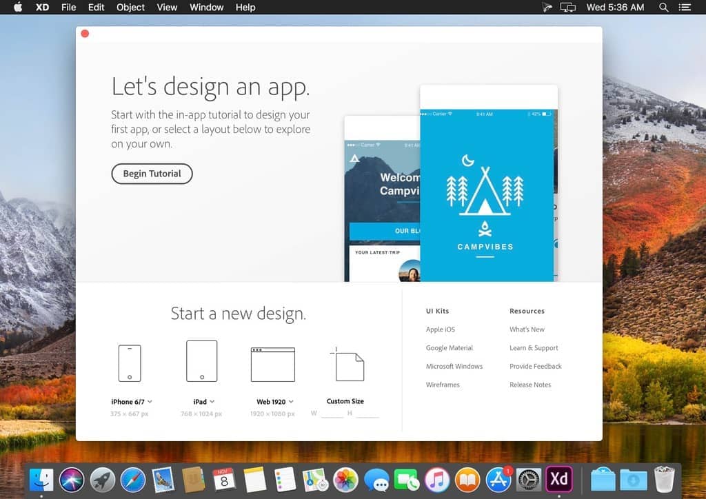 Adobe XD for mac 