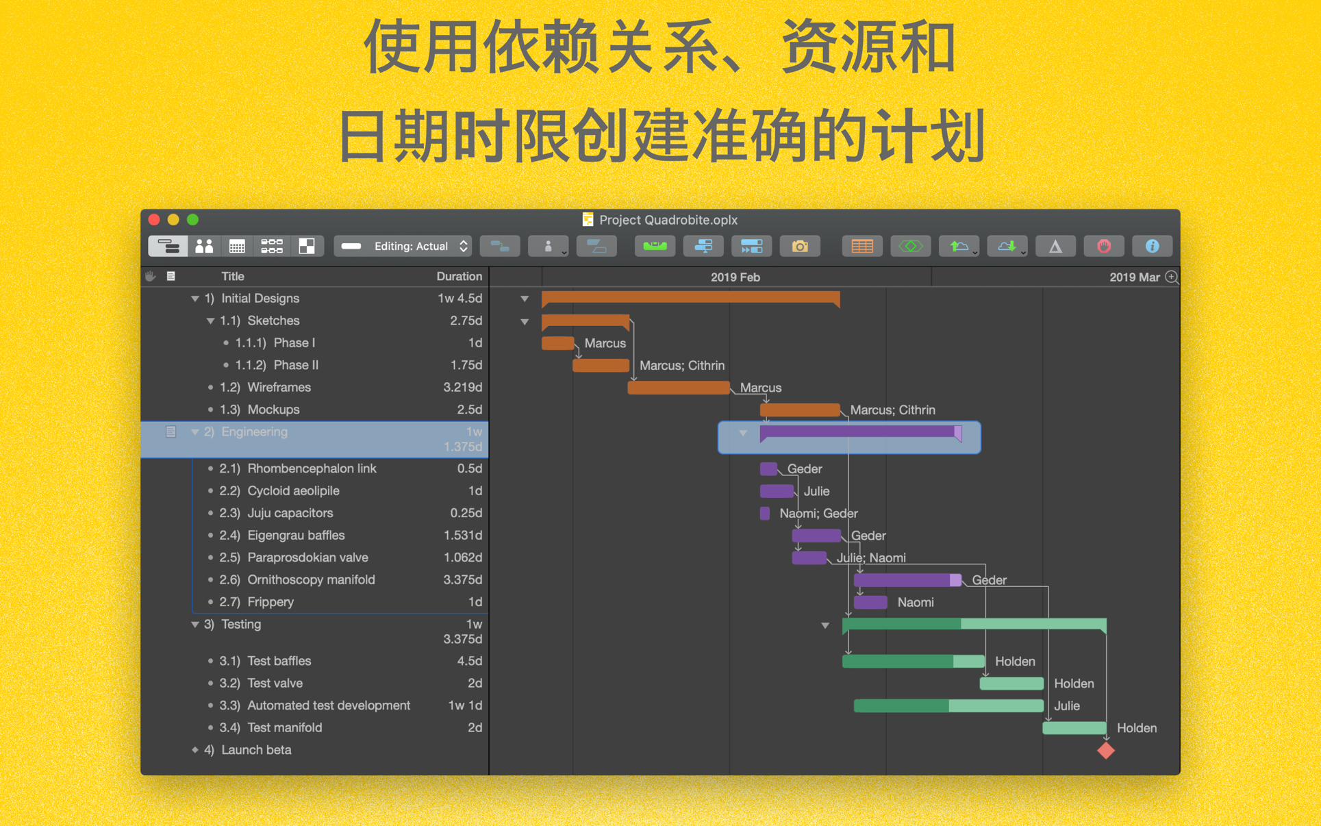 OmniPlan Pro Mac 破解版 Mac上最优秀的项目流程管理工具