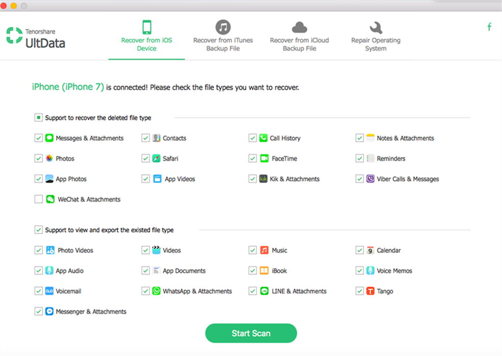 Tenorshare UltData 9.2.2.9 Mac 破解版 - iOS设备数据恢复工具