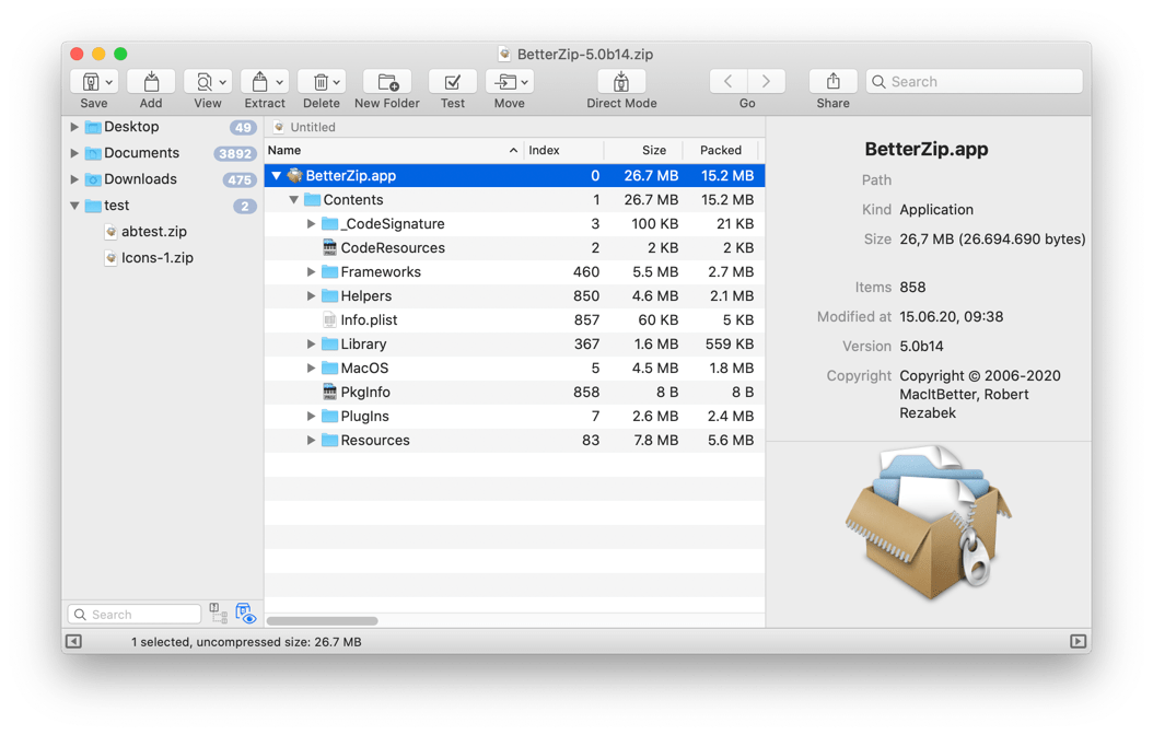 BetterZip 4.2.5 Mac 破解版 注册版 - Mac上最优秀的压缩工具