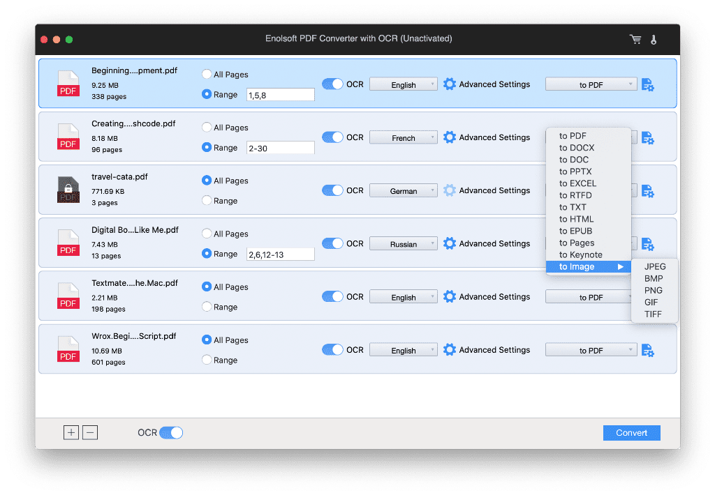 Enolsoft PDF Converter with OCR 6.6.0 破解版 - 多功能PDF转换器