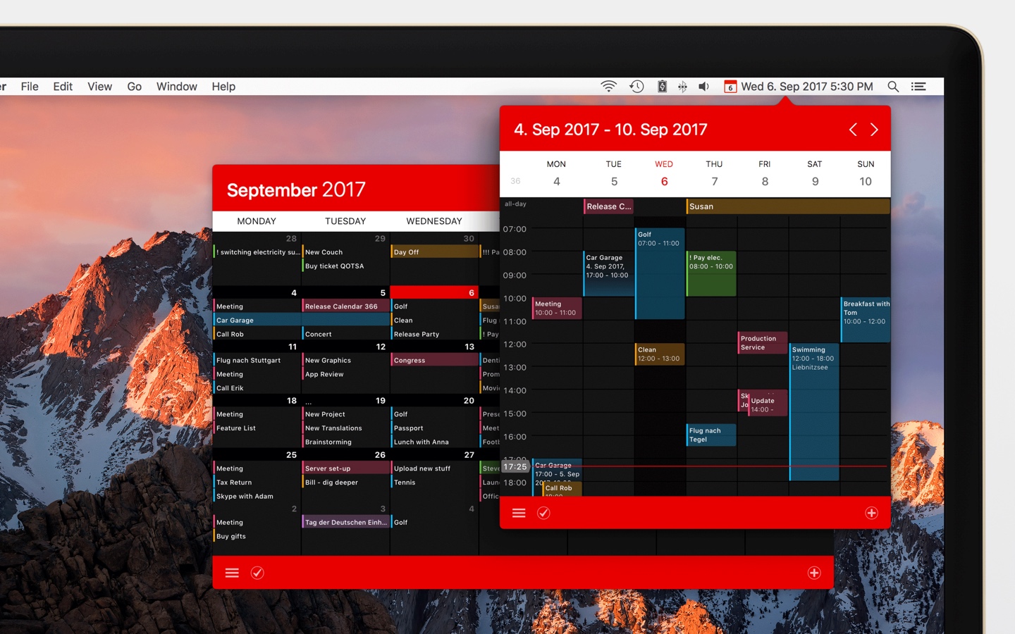 Calendar 366 II for Mac 2.6.9 破解版 - 优秀的菜单栏日历工具