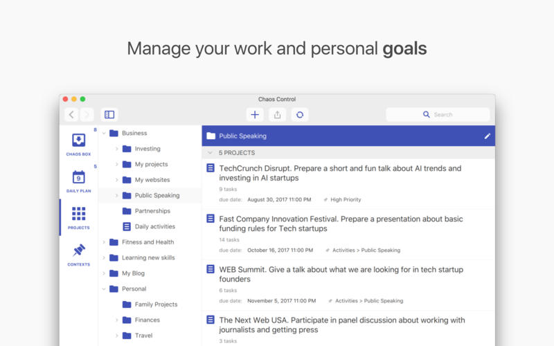 Chaos Control for Mac 1.5.2 破解版 - GTD, Tasks & To-Do Lists