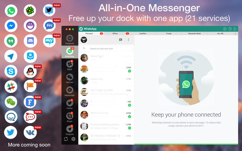 One Chat Pro 4.9.2 破解版 - Messenger的桌面专业版