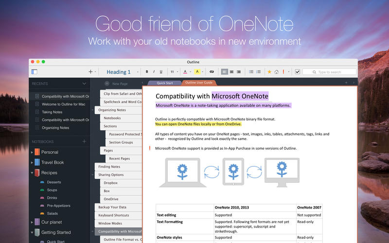 Outline for Mac 3.21.4 激活版 - 优秀的笔记软件、支持OneNote