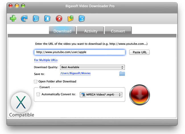 Bigasoft Video Downloader Pro 3.16.8.6946 Mac 破解版 - 视频下载