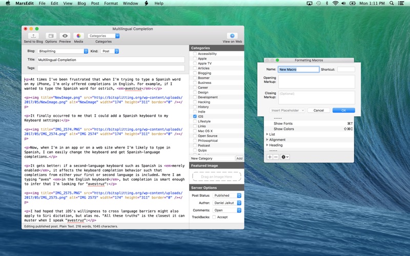 MarsEdit 4.1.6 Mac 破解版