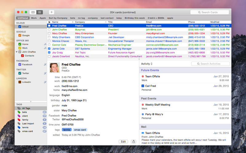 BusyContacts for Mac 1.2.13 破解版 - 优秀的商用通讯录管理工具