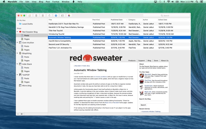 MarsEdit 4 for Mac 4.0.9 破解版 - 优秀强大的博客编写客户端